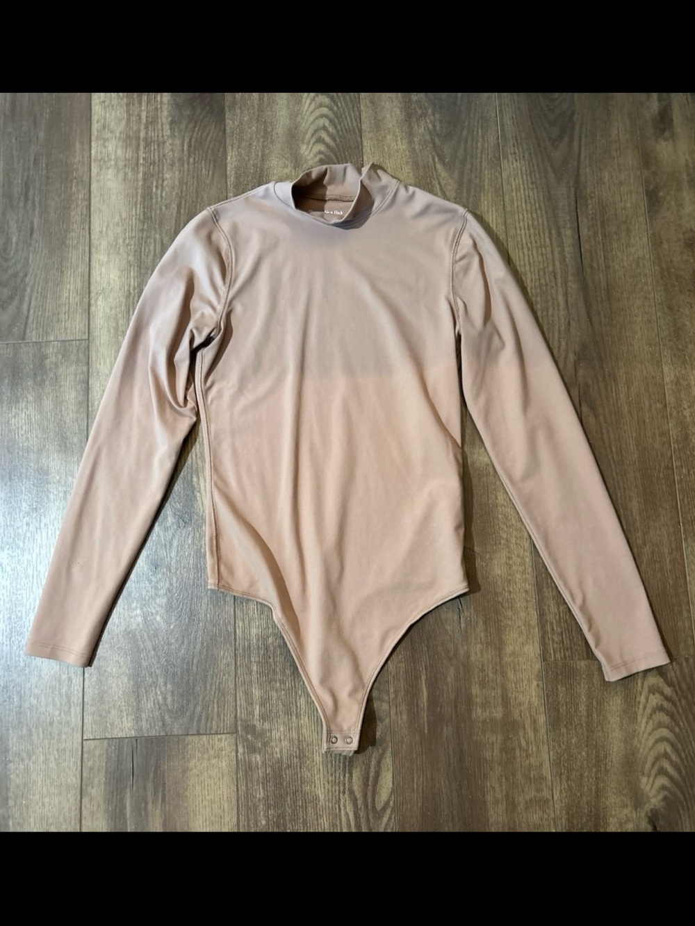 A&F Long Sleeve Nude/Taupe Bodysuit
